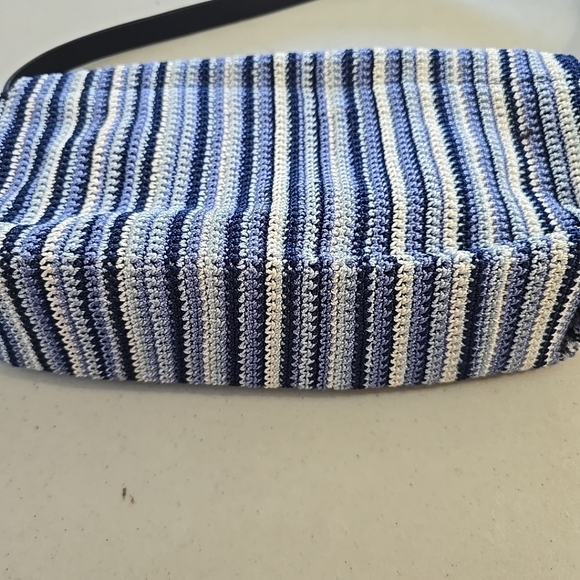 Striped Blue and White Shoulder Bag The Sak Purse - Picture 5 of 9